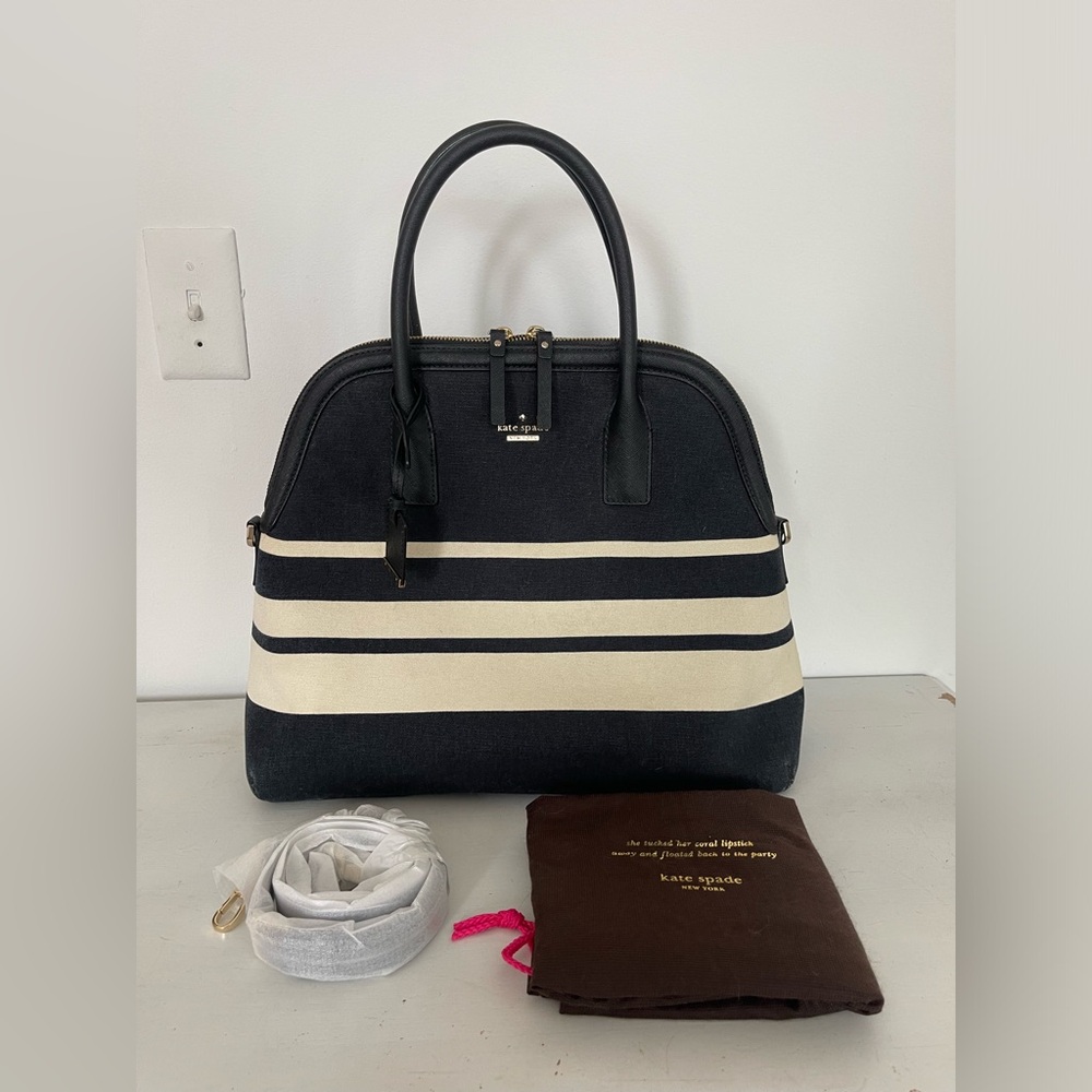 Kate Spade Black and Cream Satchel